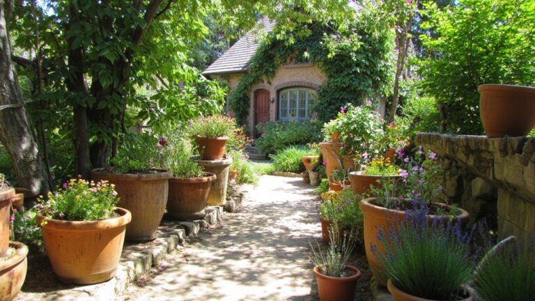 natural earthy wooden pots