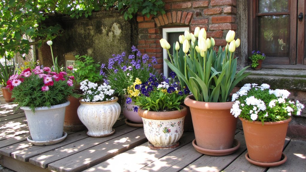nostalgic vintage flower pots