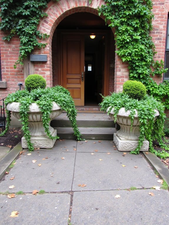 oversized planters enhance curb appeal