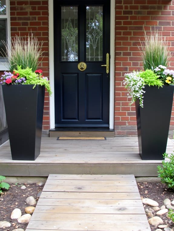 personalized black planters ideas