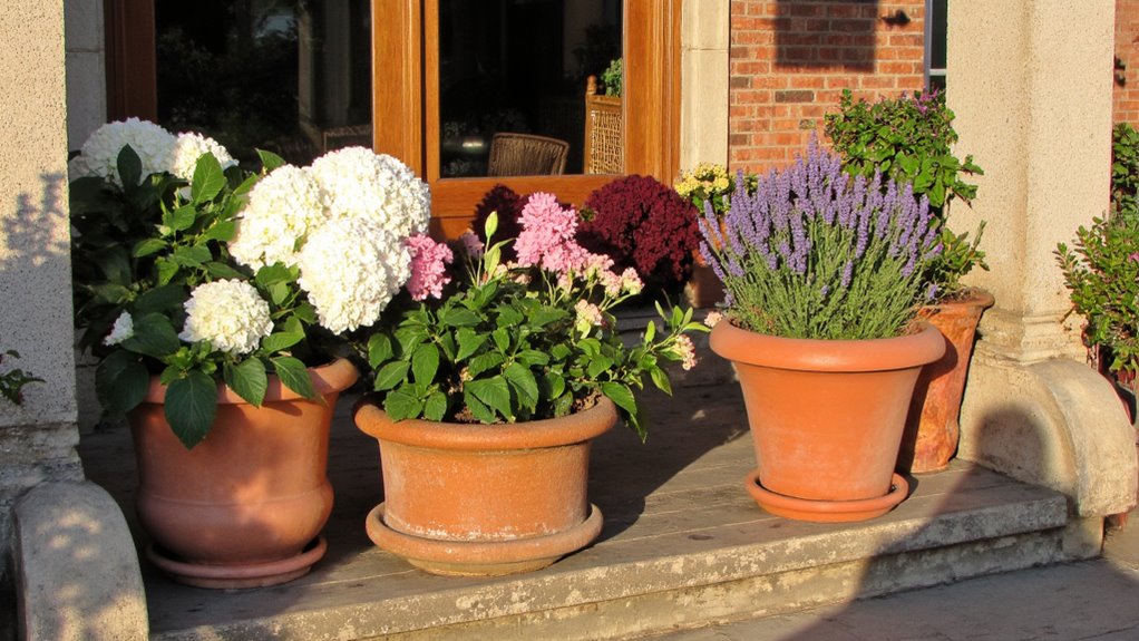 planter color flower coordination