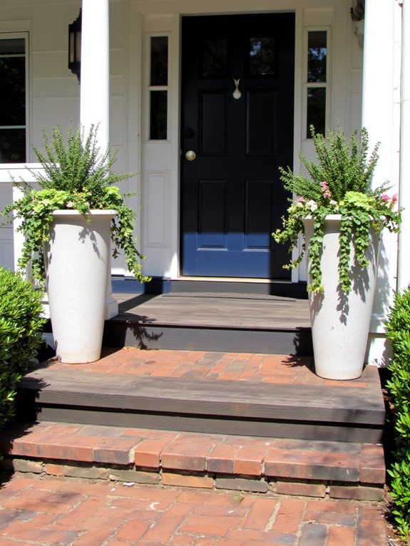 planter height complements entrance