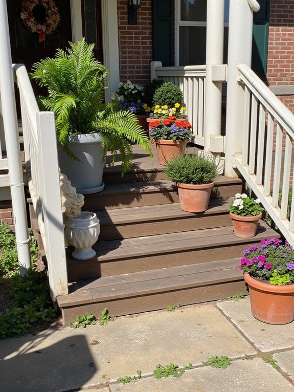planter size enhances entryway