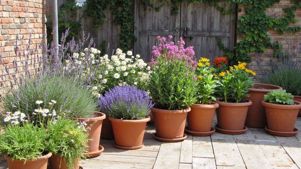 pollinator attracting patio garden