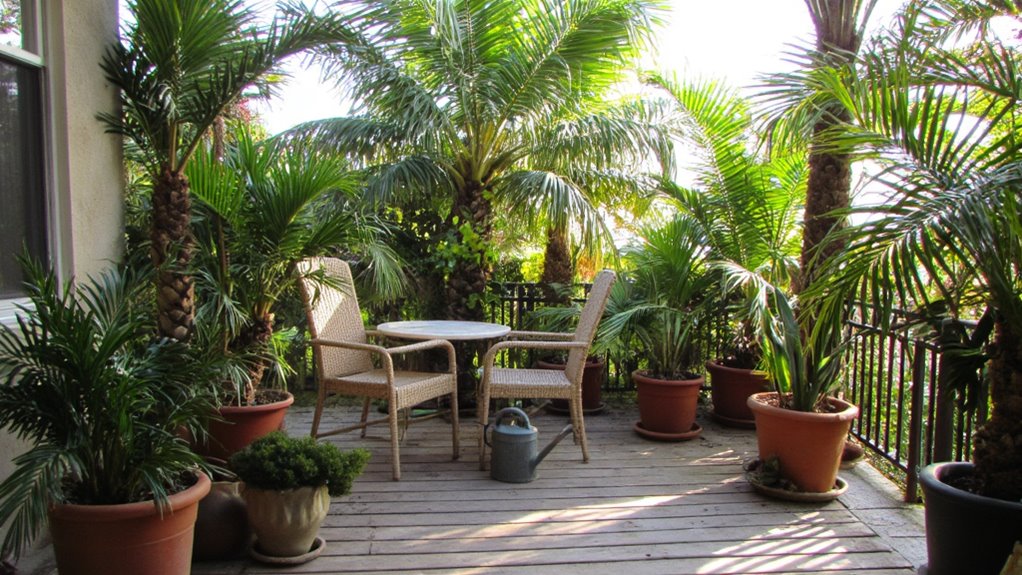 potted palm plant care