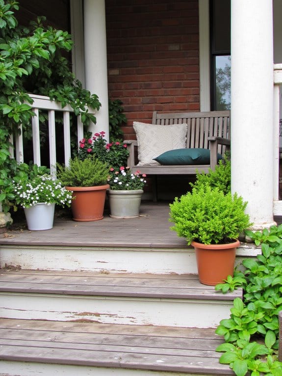 potted plants enhance porches