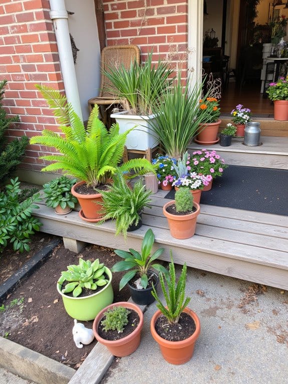 potted plants enhance porches