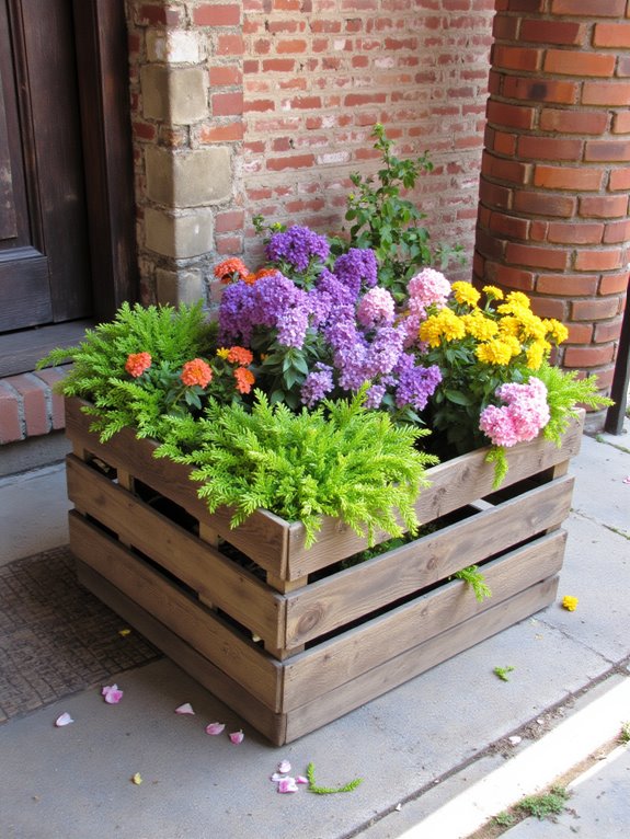 rustic charm with wooden crates