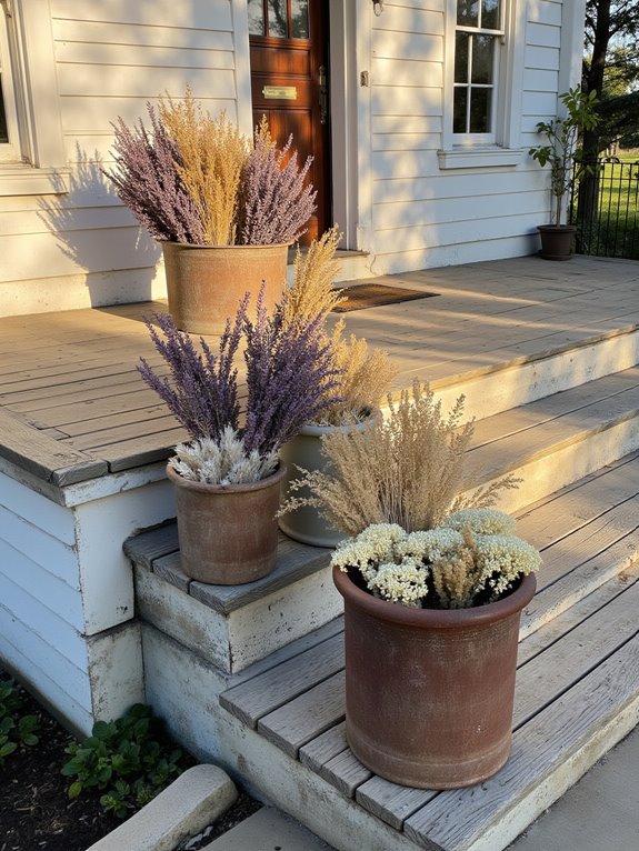 rustic dried flower arrangements