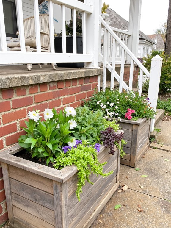 rustic wooden planter charm