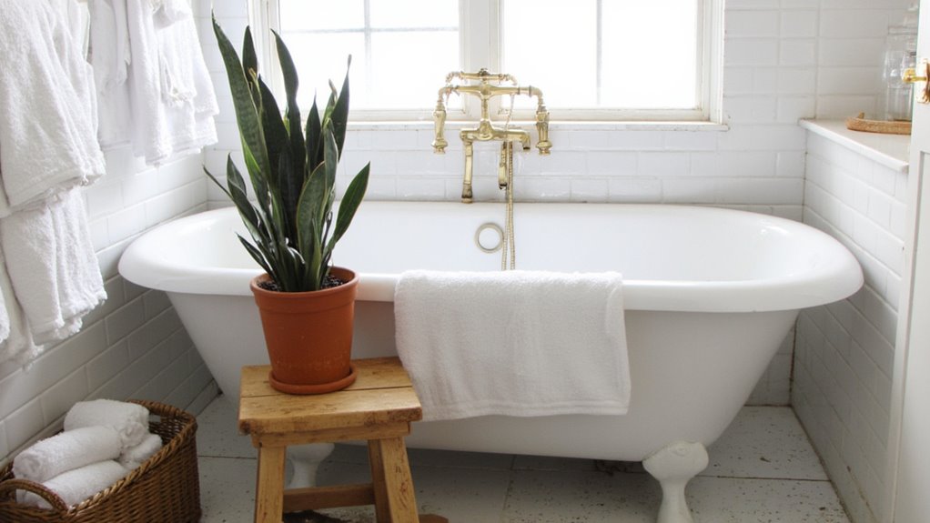 sansevieria enhances bathroom freshness
