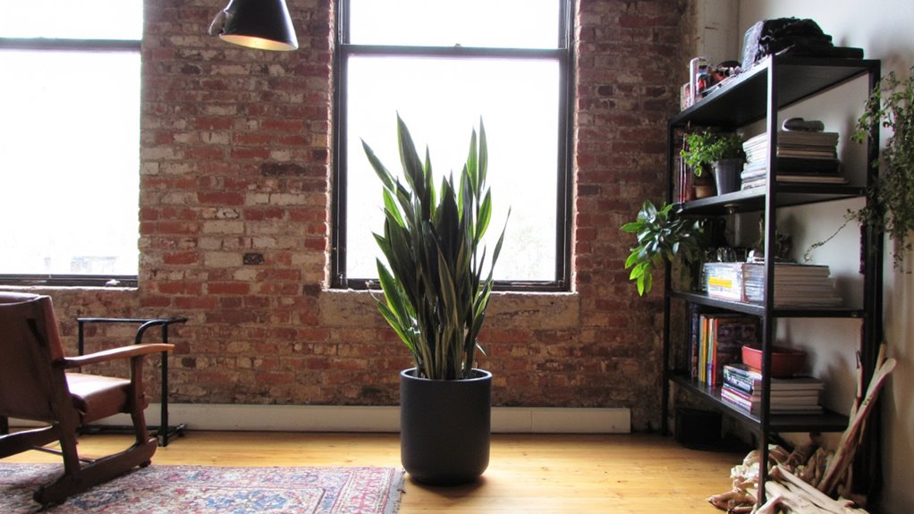 sansevieria enhances modern aesthetics