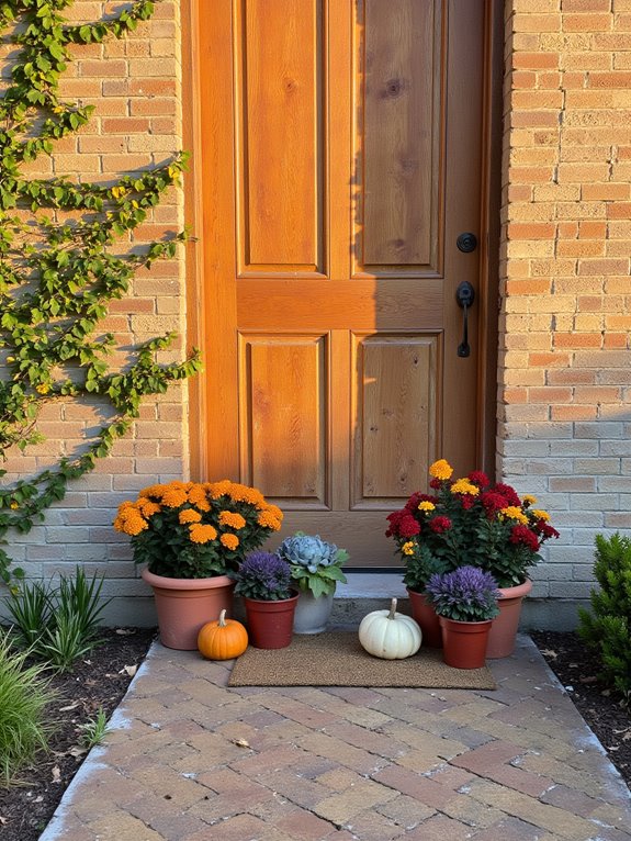 seasonal entrance decorations enhance warmth