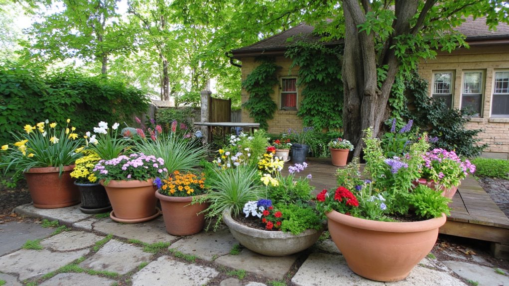 seasonal flower pot rotation