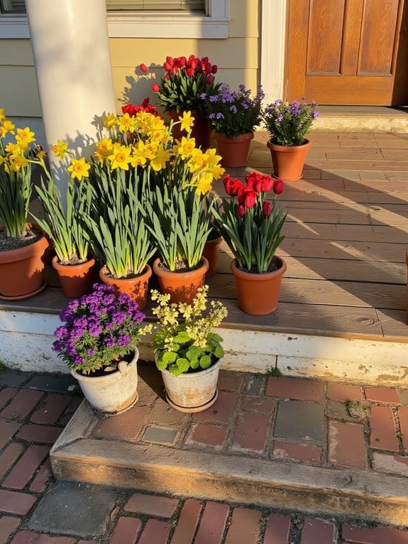 seasonal flower pot selections