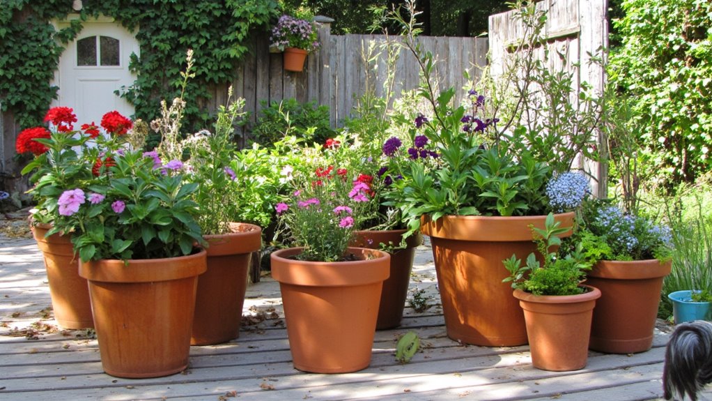 seasonal flower pot transformations