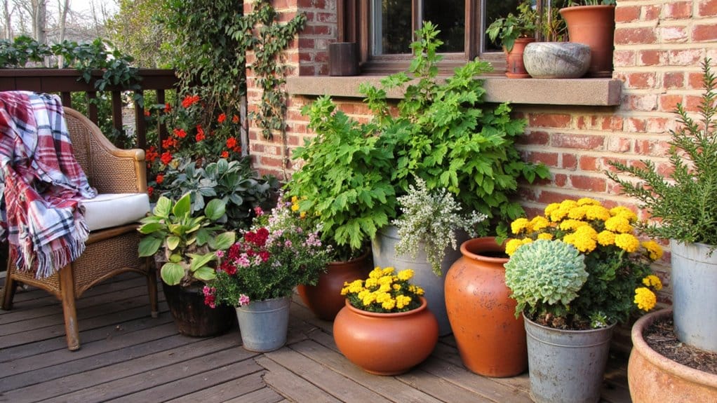 seasonal flower pot transformations