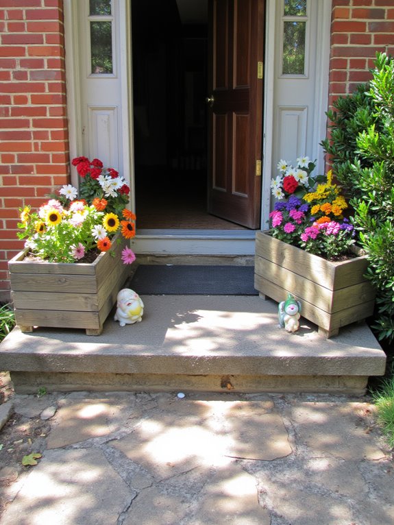 seasonal planter decorations enhance ambiance