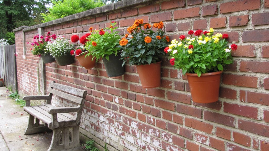 seasonal wall mounted flower pots