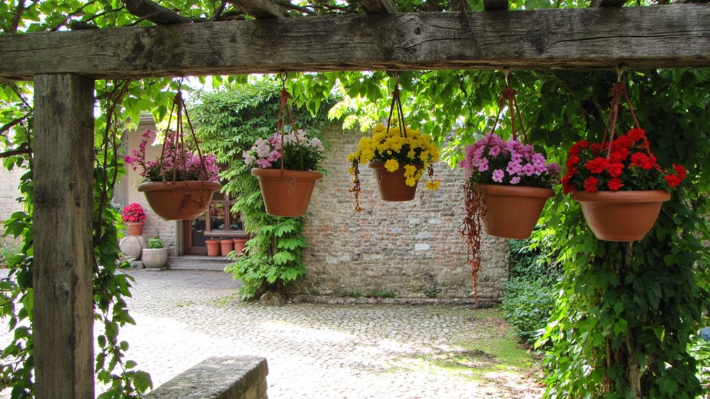 securely hanging flower pots