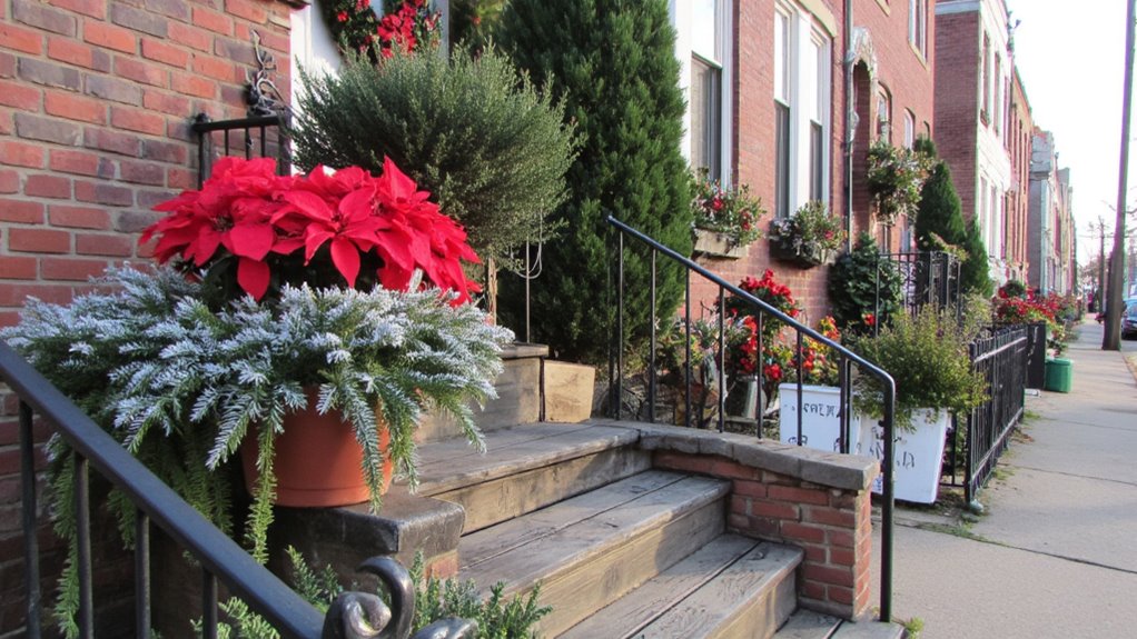 showcase christmas flower pots