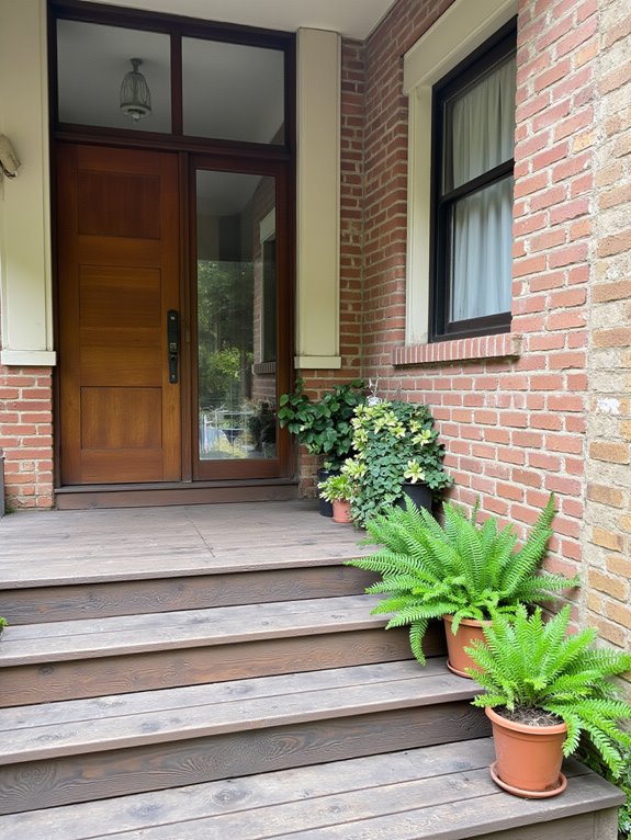simple greenery enhances entrance