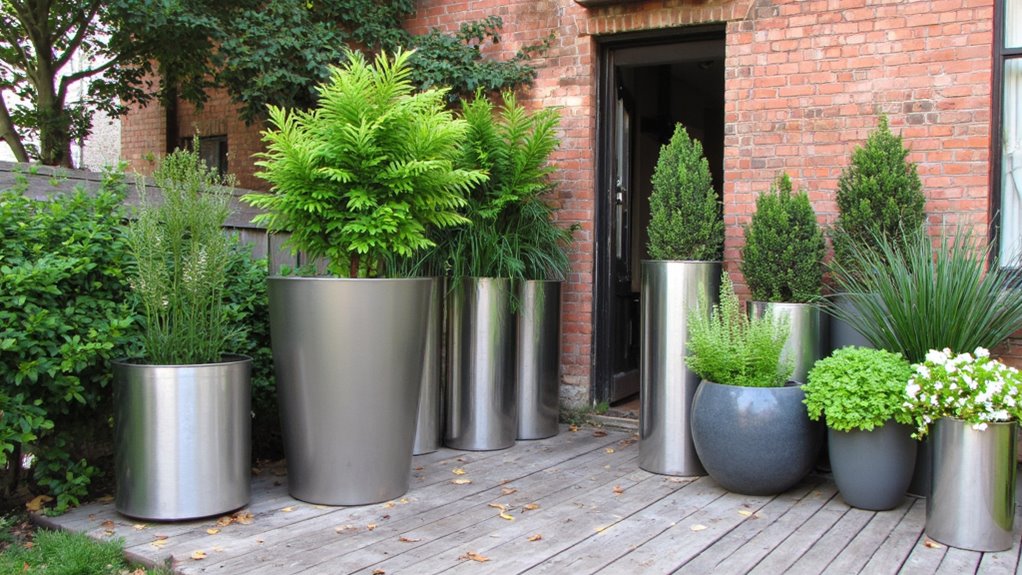 sleek metal pots elevate decor