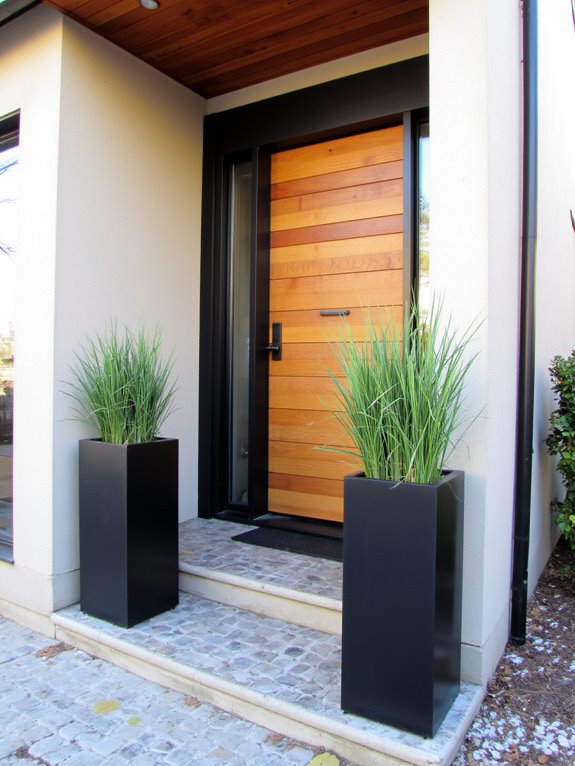 sleek modern minimalist planters