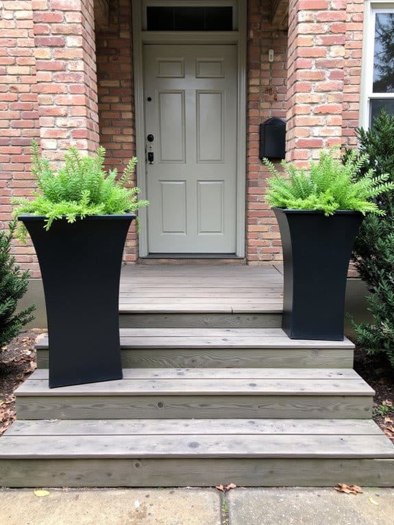 sleek planters enhance aesthetics