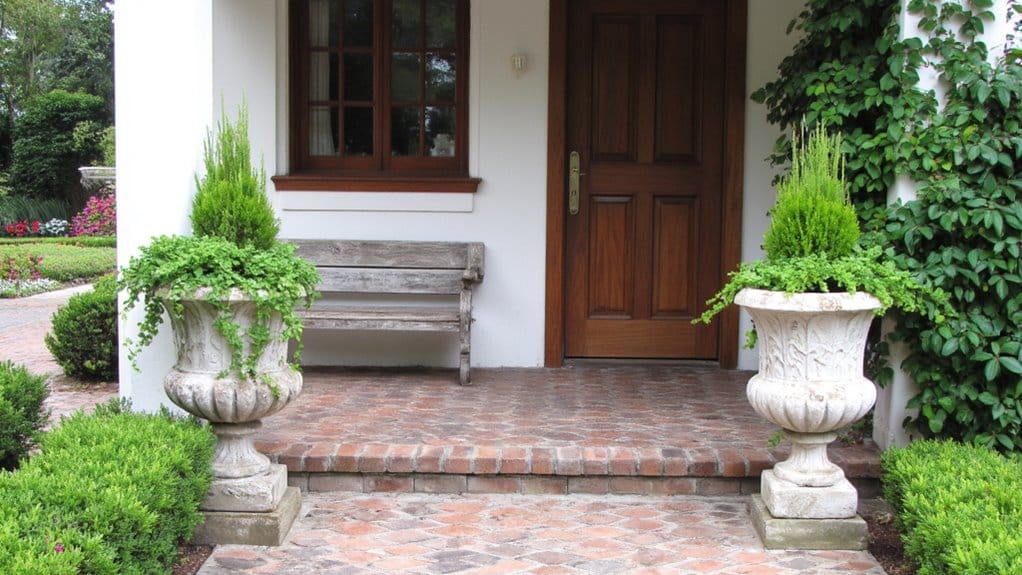sophisticated urns enhance entryways