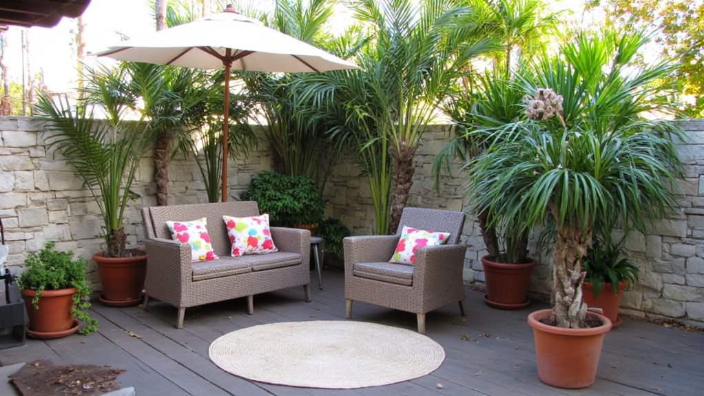 strategic tall palm placement