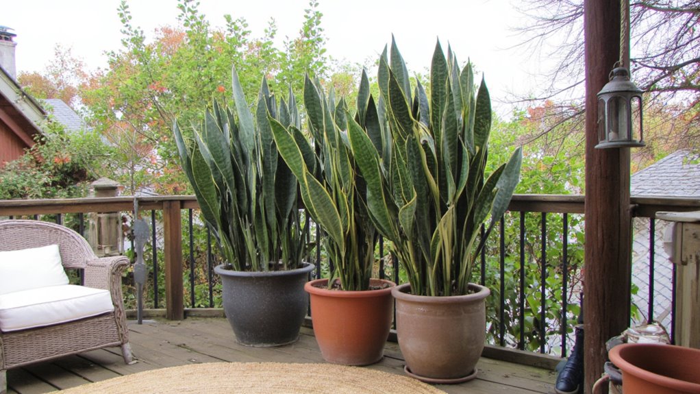 stunning snake plant clusters