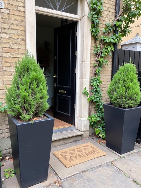 stylish durable black planters