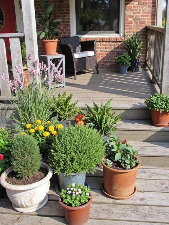 stylish front porch planters
