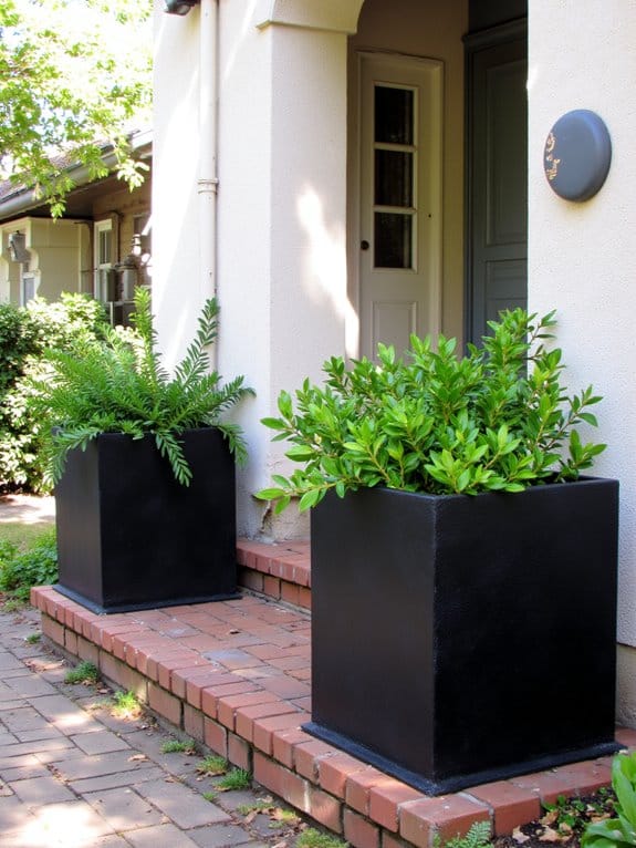 sustainable chic black planters