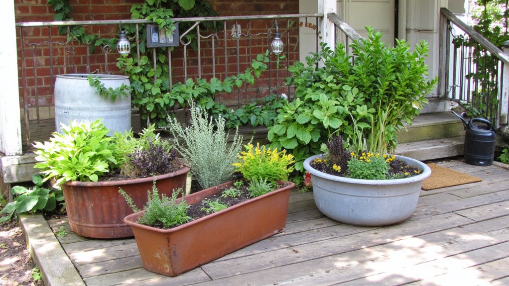 sustainable vintage inspired planters