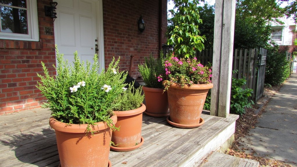 terracotta pots enhance aesthetics
