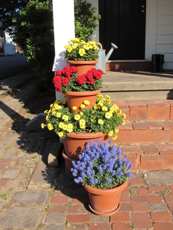 tiered flower pot display