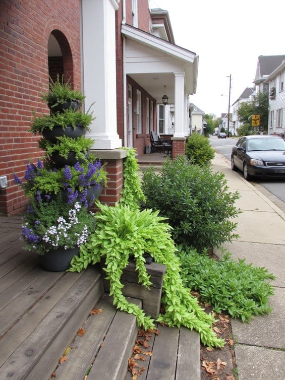 tiered planters enhance aesthetics