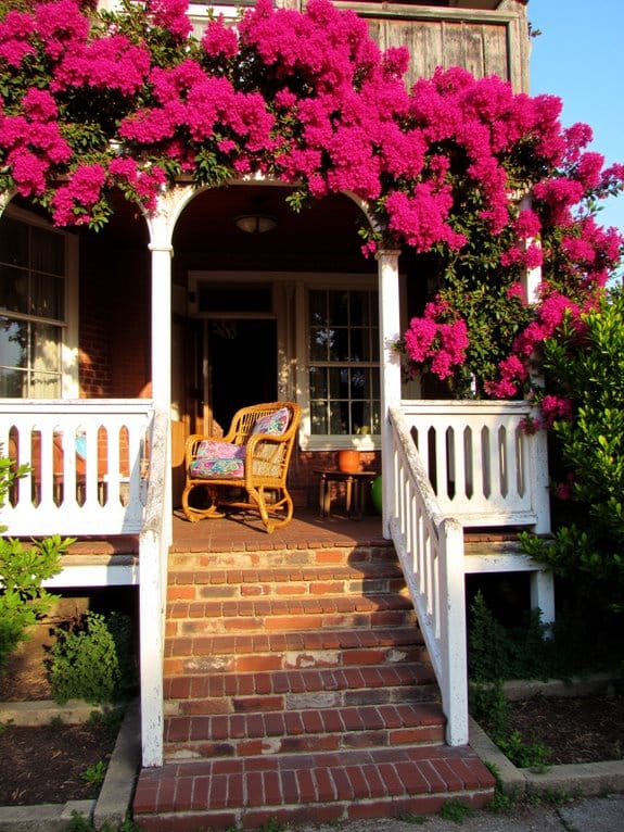 tropical vibrant bougainvillea blooms