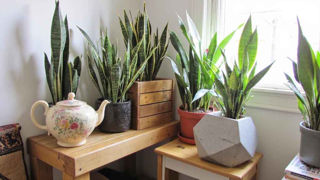 unique containers for sansevieria