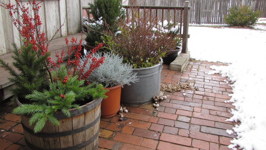 unique winter flower pots