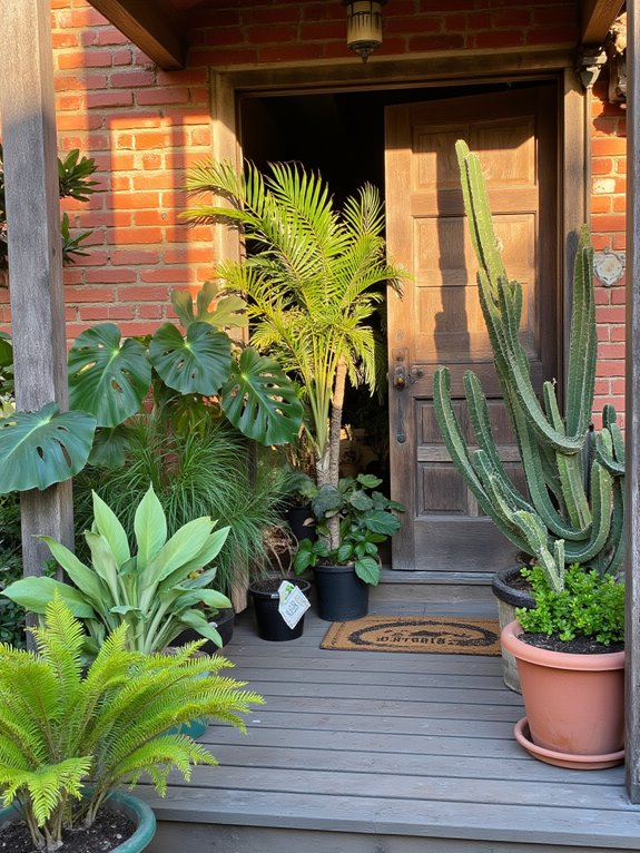 varied leaf shapes contrast