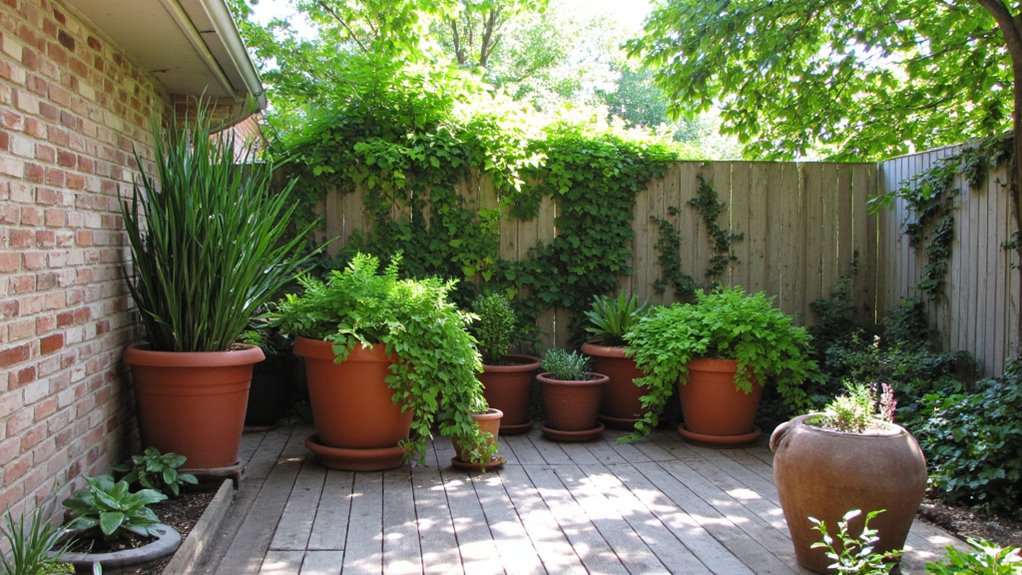 vertical gardening with planters