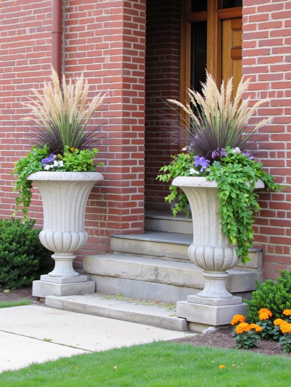 vertical interest with plants