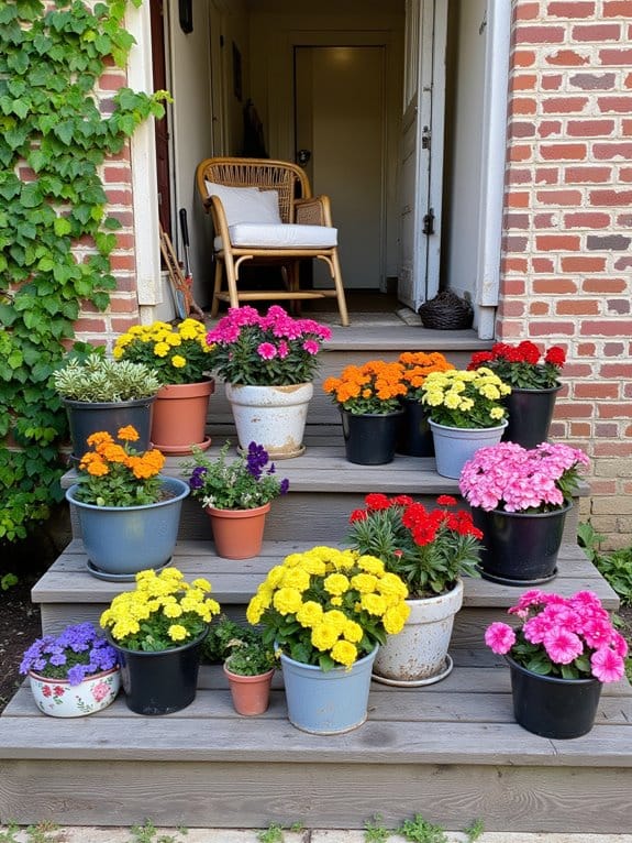 vibrant annuals for porches