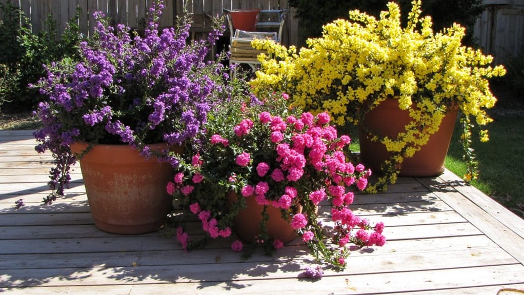 vibrant cascading colorful blooms