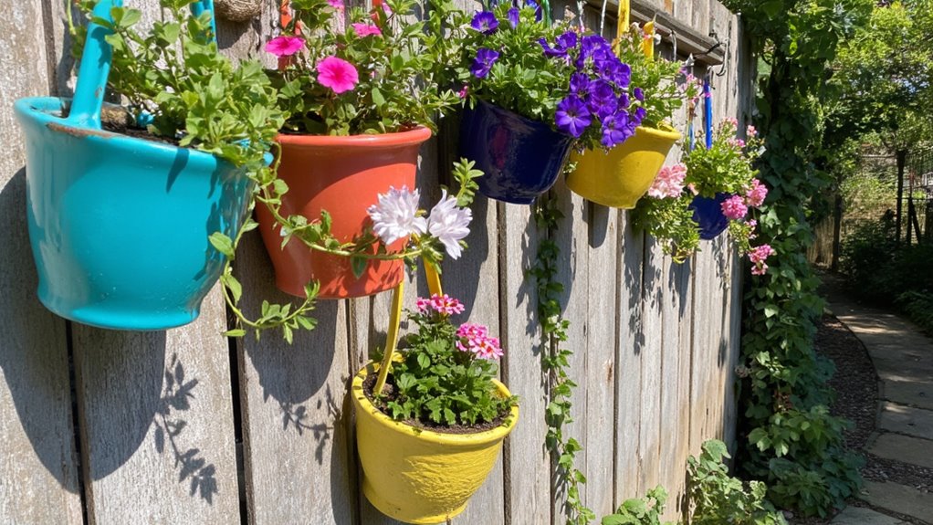 vibrant ceramic hanging pots