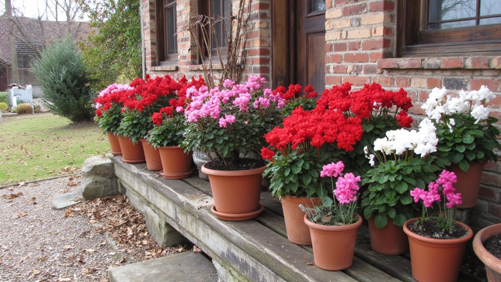 vibrant cyclamen holiday decor