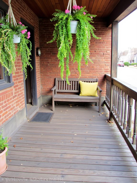 vibrant faux hanging plants